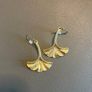 Lucky Brand Jewelry Ginko Drop Earrings, Gold